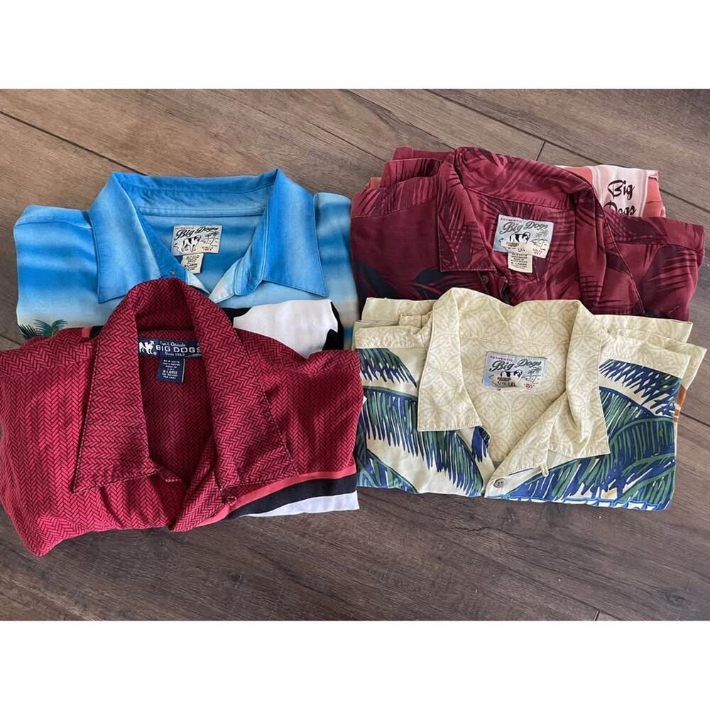 Men’s Vintage Big Dog Shirt Bundle of 4 (XL)